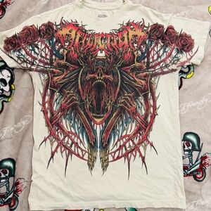 affliction Cream Graphic T-Shirt